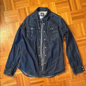 G-Star Dark Blue Casual Button Down Shirt